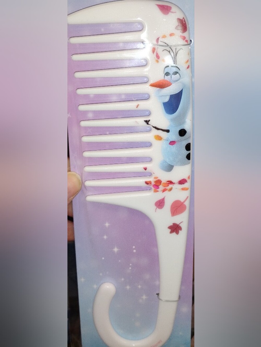 Kids Purple Olaf Themed Wide-Tooth Comb